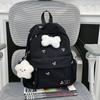 Schoolbag New Japanese Schoolbag Women's Simple Fresh and Versatile Junior High School Students Ins Bow Backpack Casual Backpack