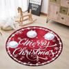 Merry Christmas Round Area Rugs Indoor Cartoon Snowman Throw Circle Rug Entryway Doormat Floor Carpet for Bedroom Living Room