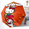 1pc Hello Kitty Mushroom Hat Auto Open Close Umbrella - Portable Folding Design with Iron Frame - Outdoor for Fans, Travelers, Everyday Use - Perfect