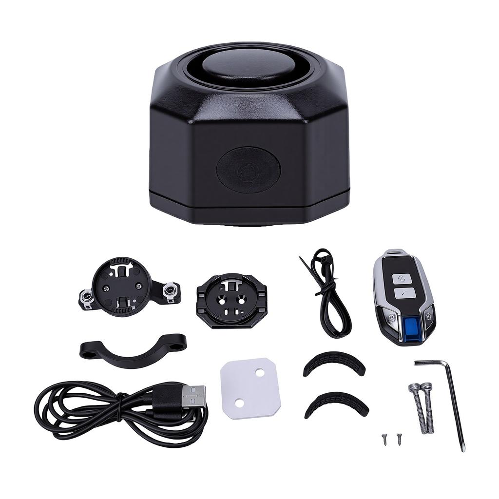 Bike Alarm with Motion Sensor Remote Water Proof Rechargeable Wireless Anti Theft Vibration Bike Security Alarm System