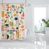 Pop Art Geometric Shower Curtain Fashion Classicl Abstract Colourful Bathroom Curtains Waterproof Fabric Decor Sets With Hooks