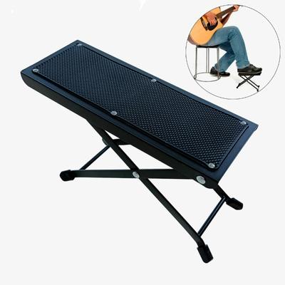 Gitarren-Fußhocker, höhenverstellbar, klappbare Beinstütze mit Anti-Rutsch-Gummipolstern, Gitarre