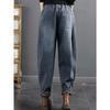 Spring Women's Embroidery Denim Pants Loose High Waist Harem Pants Female Autumn Casual Jeans Female