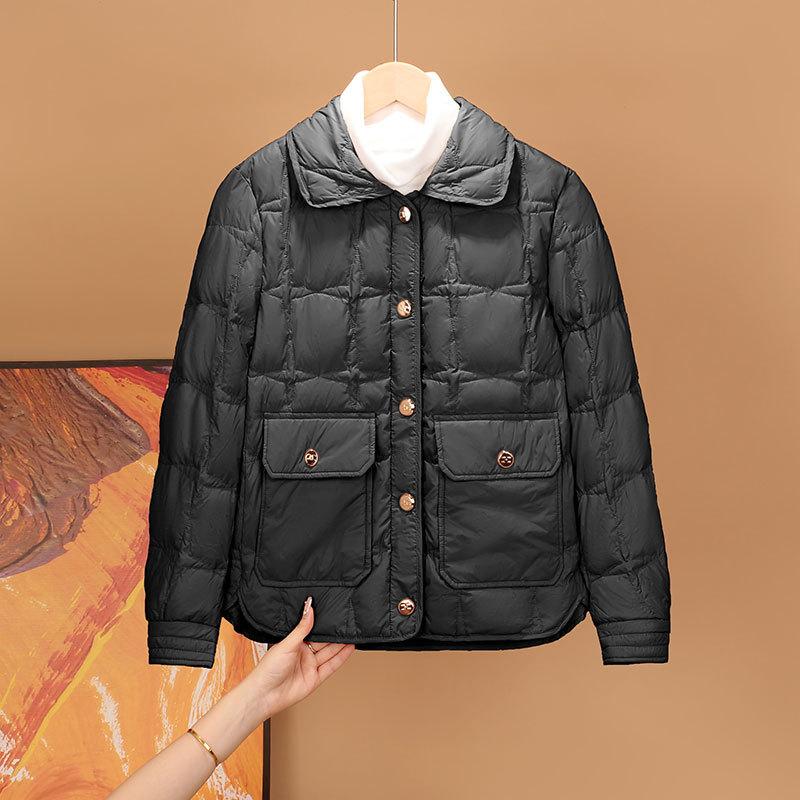 Shirt collar winter new down jacket women's short light casual fashion versatile down jacket tide