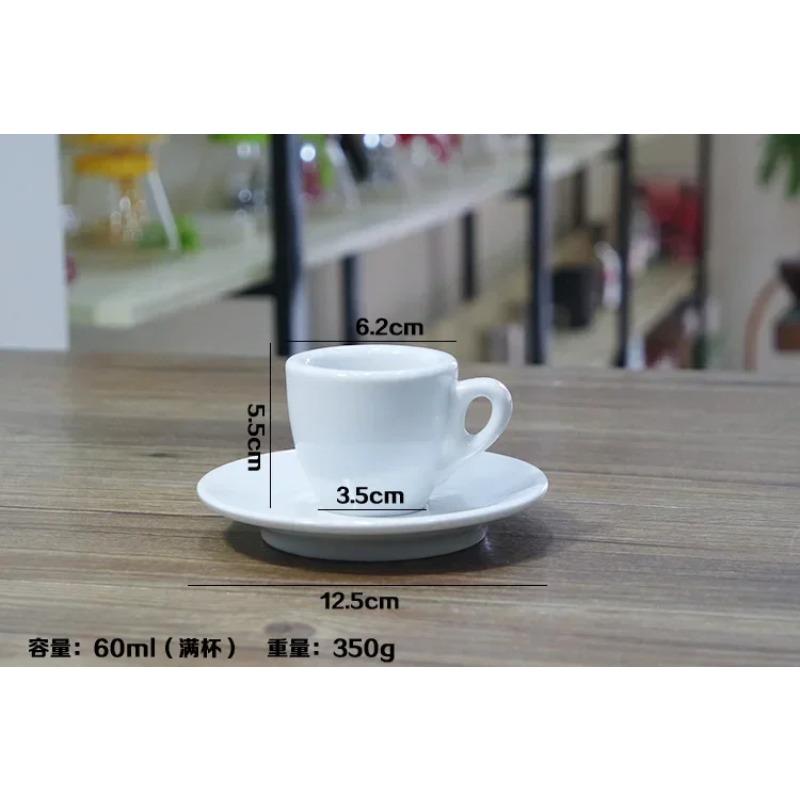Espresso Cup Thickened Ceramic Cups White Coffee Cup with Spoon and Saucer Office Afternoon Tea Cups Milk Mug Tea Mug Drinkware