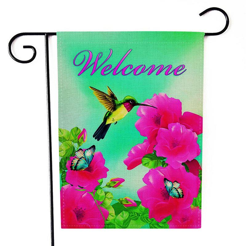 Elegant European Bee & Flower Garden Flag - Stylish Outdoor Decor