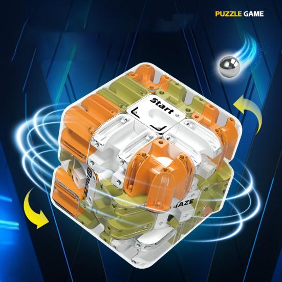 1/2 Stück Rollkugel Labyrinth Würfel Denkspiel 3D Puzzle Labyrinth Würfel Stressabbau Logisches Denken Training Perlen Labyrinth Würfel Lernspielzeug