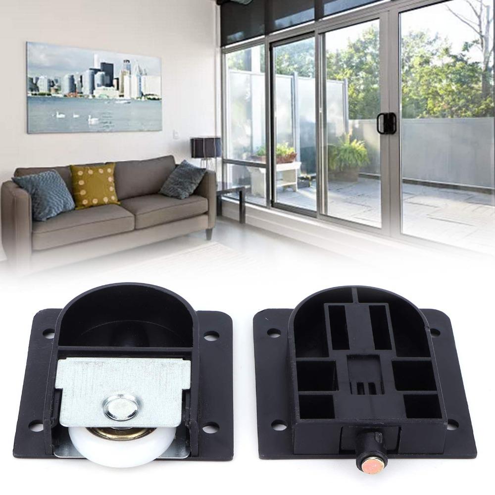 Black Sliding Door Roller Silent Sliding Door Pulley Durable Sliding Door Wheel Closet