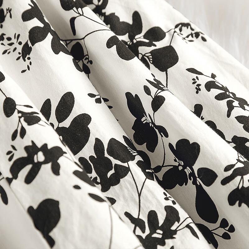 Women's High-Waist Floral A-Line Midi Skirt