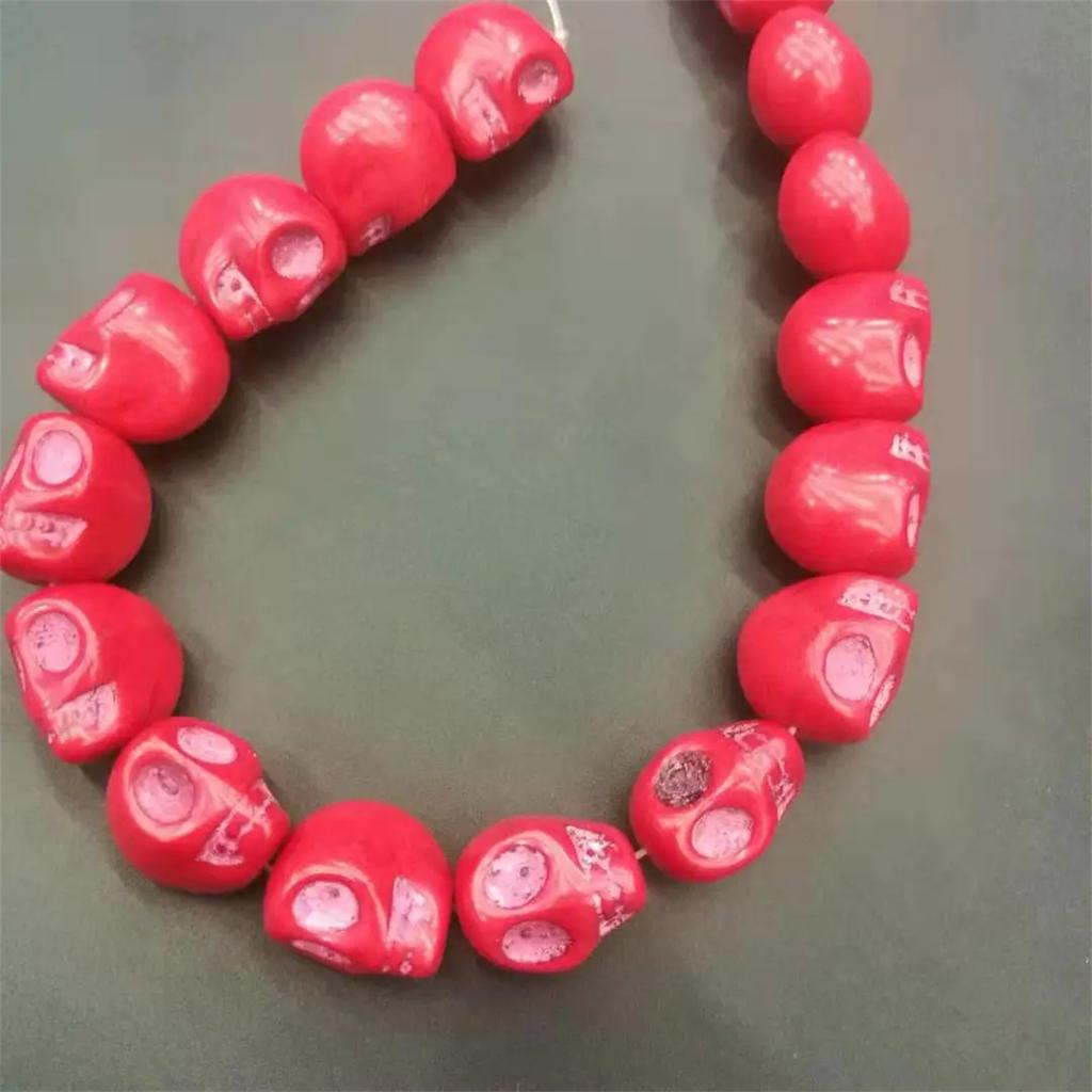 CH70 20Pcs 11mm wacky Skull Beads Clothes Multicolor Beads Handmade Diy Necklace Gothic Jewelry Handmade Beads trend Accessories