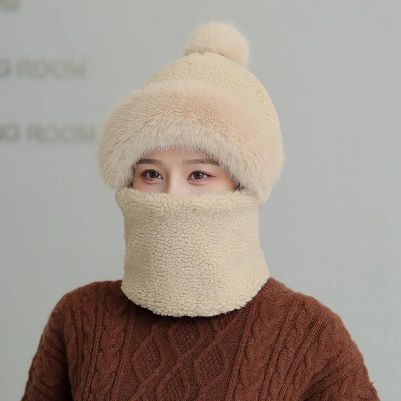 

Зимняя шапка для женщин для катания на ветру, шапка для головы, теплая шапка, шарф-капюшон с интегрированным капюшоном, защита от холода, защита ушей, толстая шапка average size