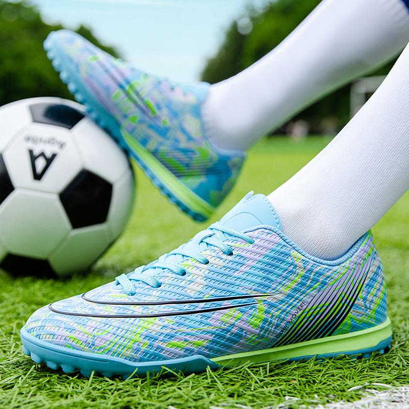 Children Soccer Shoes Professional Training TF/AG Boots Men Soccer Cleats Sneakers Kids Turf Futsal Football Shoes for Boys Size 34-45