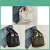 Canvas Tote Bag For Women With Topstitched Detail And Zipper Closure For Casual Daily Use