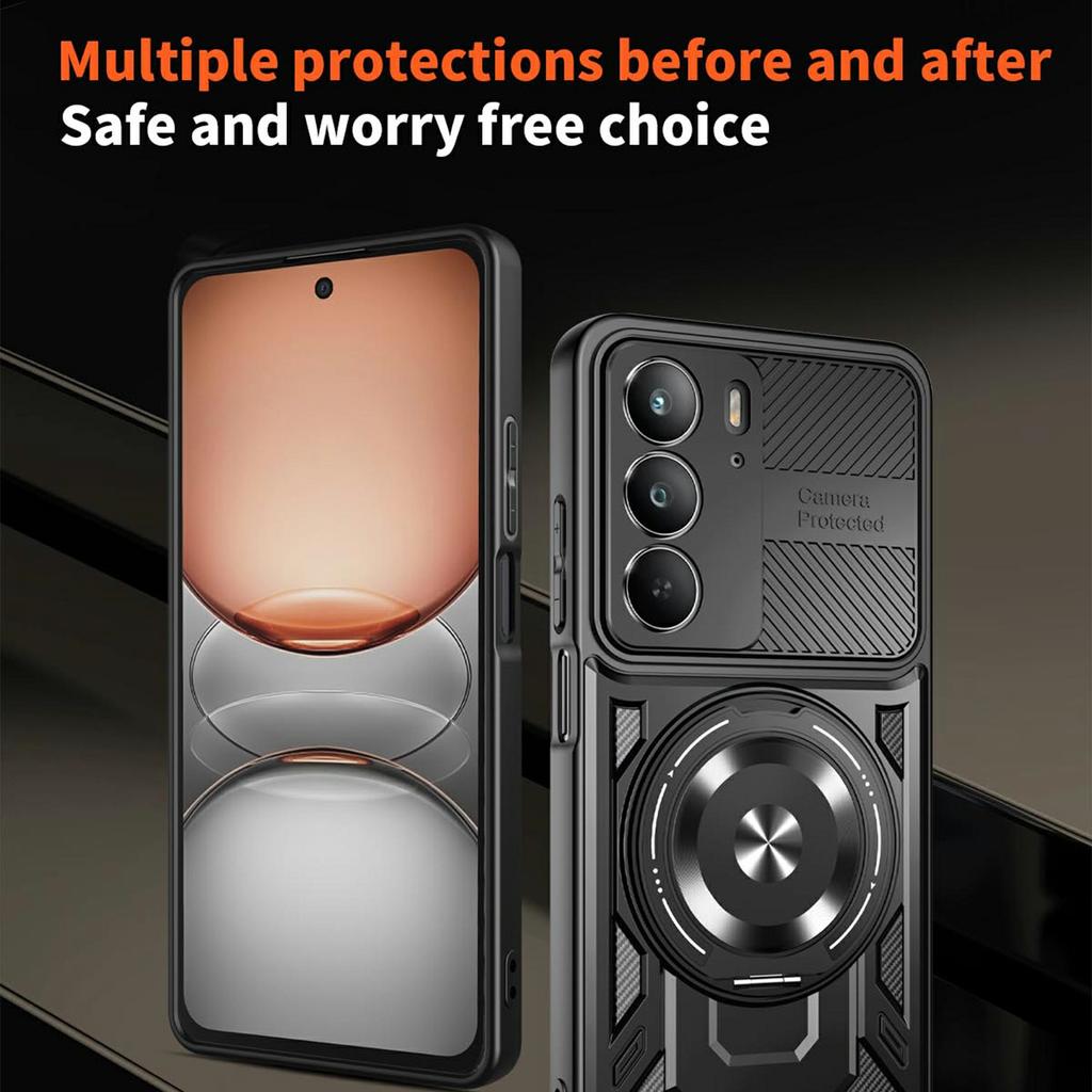 For Realme C75 4G/14x 5G/V60 Pro 5G/P3x 5G Magnetic Case Rotating Kickstand TPU + PC Phone Cover