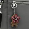 Keychain Pendant Cartoon Flower Design Plastic Key Chain for Lover Mother Sister Wife Girlfriend Birthday Christmas Charm