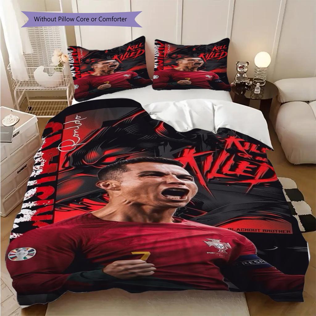 Ronaldo's Legacy Three-piece set (1 * duvet cover + 2 * pillowcase, without core) Bedding set Duvet cover and pillowcase Soft and comfortable