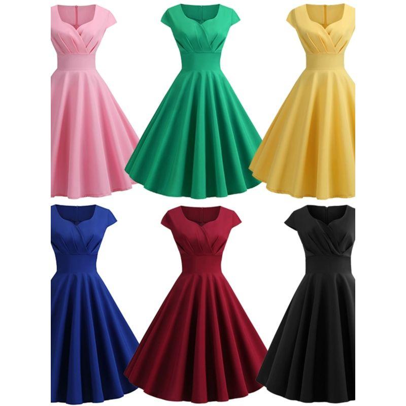 

V-neck Short Sleeve Eaby Amazon Print Dress Blue 2XL