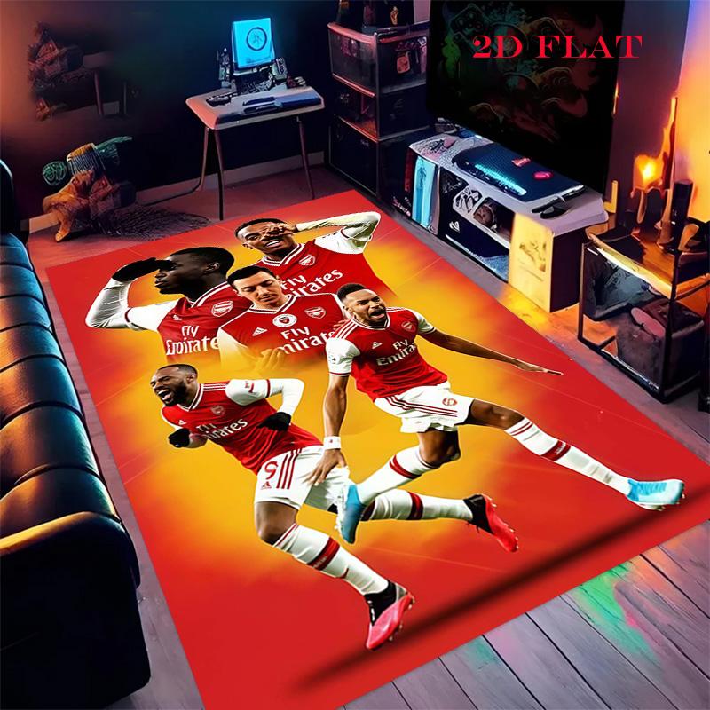 Arsenal Football Club Carpet Rug for Living Room Bedroom Home Sofa Decoration,Kids Play Nonslip Floor Mat