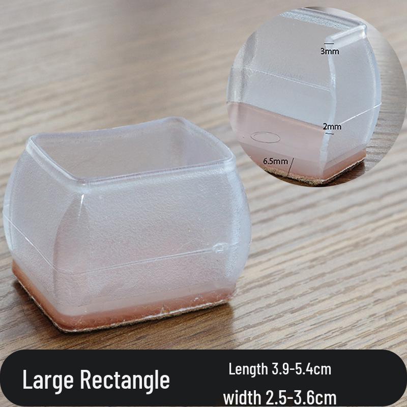 Non-slip Silent Chair Leg Covers: Thickened, Wear-Resistant Pads for Tables and Stools