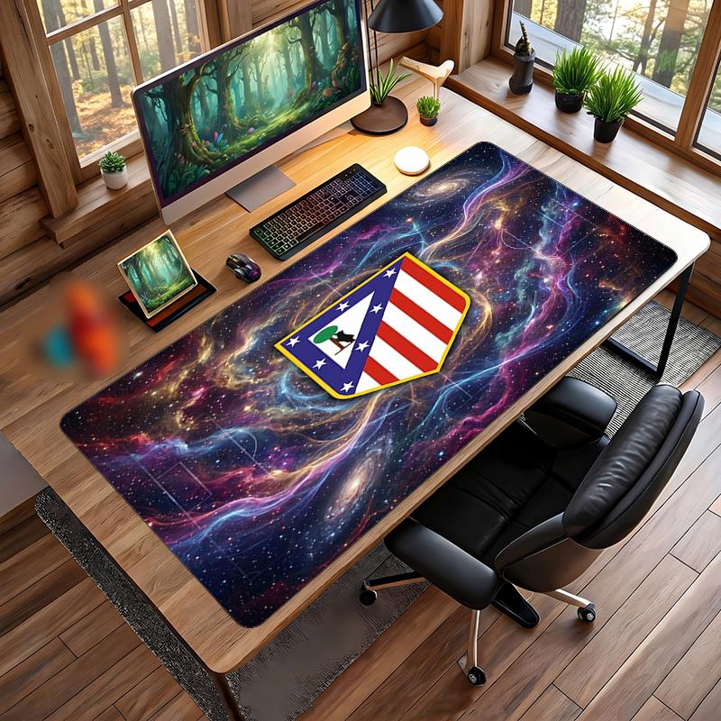 Tappetino Mouse Grande Stampato Atletico Madrid, Tappetino da Scrivania Morbido in Gomma Antiscivolo per Gaming, Decorazione per Ufficio, Laptop, Computer