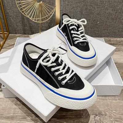 Autumn New Canvas White Shoes Women 'S Thick Bottom Fashion All -Match Sports Sneakers Harajuku Casual Shoes Black