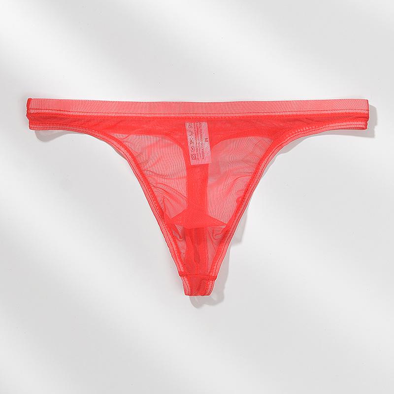Youye Men's Mesh Transparent Thong - Ultra-Thin, Nude Feel, Breathable and Trendy Summer Briefs