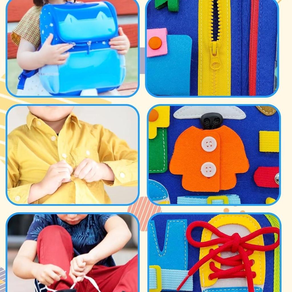 Montessori Early Education Quiet Book Hand Tear Velcro Cloth Book Baby Infant Puzzle Busy Edition Learning Board