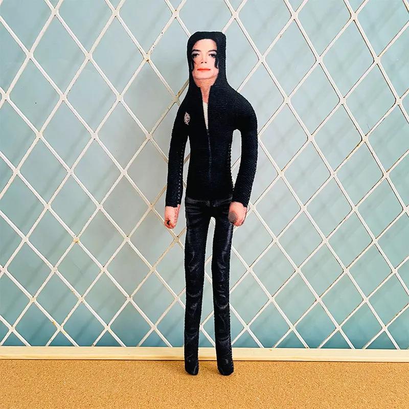 10 Stylów Miękka Wypchana Lalka Pluszowa Michael Jackson Zestaw Wiele Klasycznych Kostiumów Scenicznych Długi Design Na Ozdobę Fani Muzyki