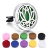 1pc Refillable Car Air Freshener Smell Perfume Diffuser Clip Auto Vent Essential Oil Stainless Steel Locket Interior Accessories
