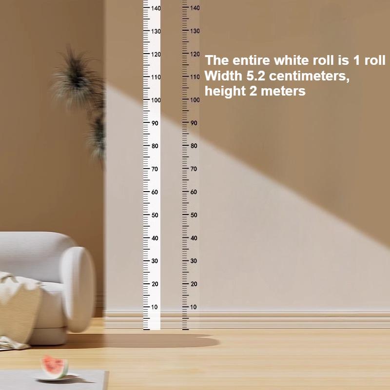 

78.74-Inch Modern Wall Height Measuring Tape - Durable PC Material, Easy-Read Markings,Writable & Reusable for Room & Wall Decor