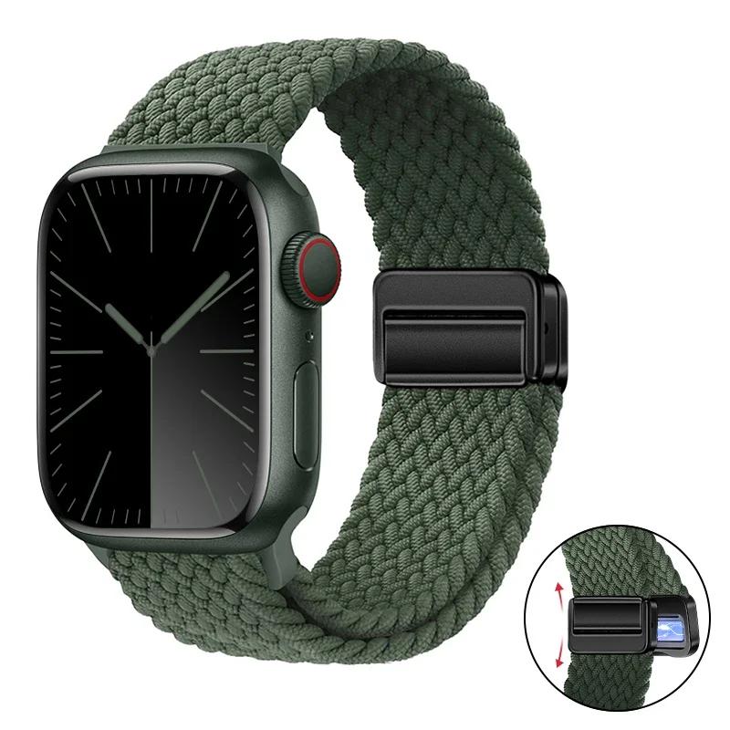Nylon Bracelet for Apple Watch Band 10 9 8 7 46mm 42mm 45mm 41mm Ultra 2 49mm Strap for iWatch Series 6 5 4 3 SE 44mm 40mm Strap