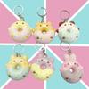 Soft Material Donut Pendant Keychain Cute Animal Design Cartoon Donut Pendant  Holiday Gift
