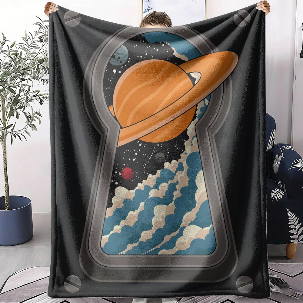 Gateway to the Cosmos Throw Soft Flannel AC Blanket Lightweight Summer Nap Throw Cozy Blanket for Sofa Bed Travel Home