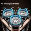 Germany 4D Electric Shaver: Rechargeable, Washable, Three-Blade Men's Razor and Smart Beard Trimmer with Floating Heads.