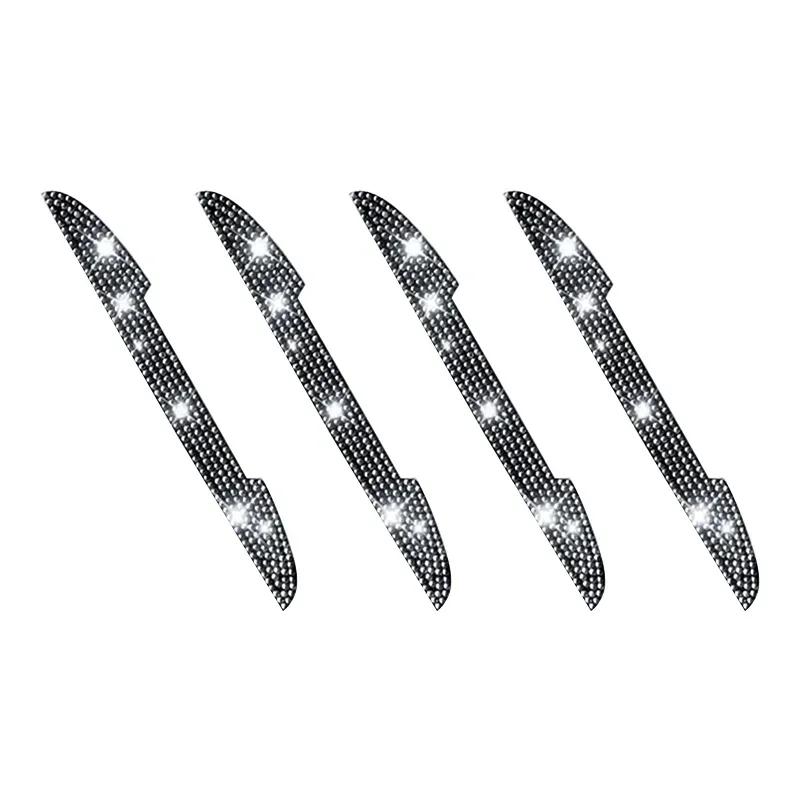 2/4PCS Diamond Car Rear View Mirror Sticker Universal Handle Car Rearview Mirror Door Edge Protector Bling Decoration Decals