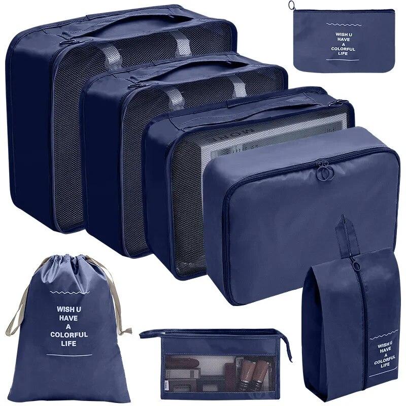 Travel Clothes Storage Bag for Woman Man Portable Packing Cubes Suitcases Organizer Set