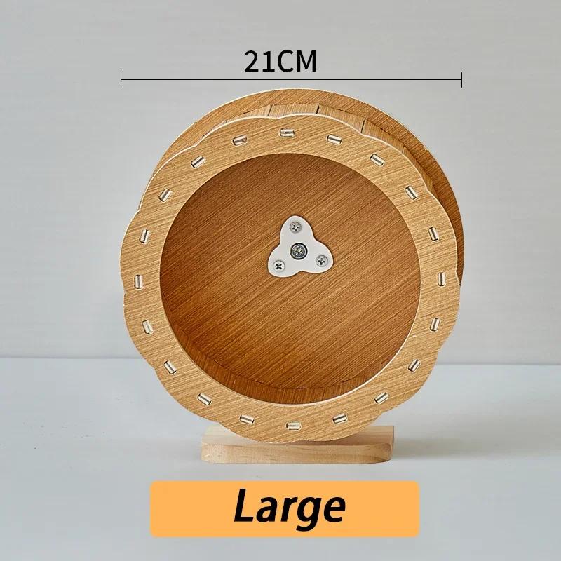 Wood Hamster Small Villa Wheel Silent Exercise Running House Hamsters Wheel with Bracket Roller Train Hamster Toys Pet Products