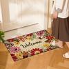 Garden Style Beautiful Flower Carpet Doormat Welcome Mat Easy Clean Living Room Carpet Rug for Bedroom Home Decoration