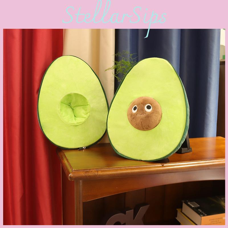 Plush Avocado Toy Cartoon Stuffed Animal Doll Bedroom Decoration Gifts 25cm