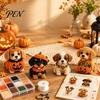 Puppy Bead Art Project Halloween Dog Set, DIY 4 Beaded Figurines, 3D Creative Hobby Sets Craft Kit for Adults Teens, Holiday Decoration Handmade Gift