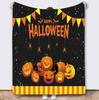 Coperta Zucca Horror di Halloween – Morbido Plaid in Pile di Flanella per Divano, Letto, Riposo & Decorazione di Halloween