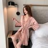 Pajamas Female Sexy Ice Silk Thin Ins Wind Summer New Lace Nightdress Two-piece Loungewear Spring and Autumn