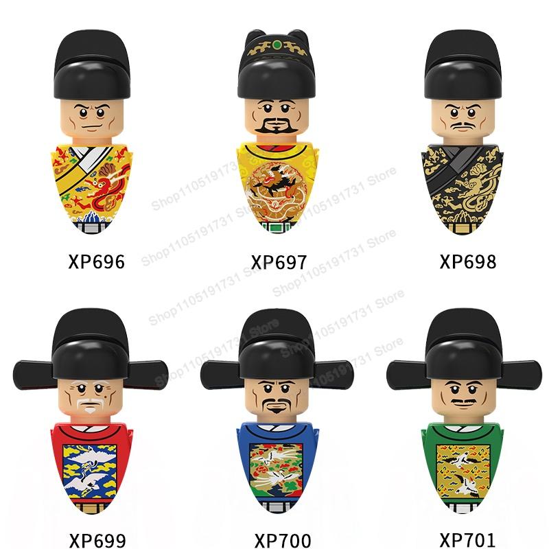 MOC Chinese Soldier Figures Building Blocks Shangzhou Dynasty Qin Dynasty Castle Warrior Knights Army Accessories Bricks Toys
