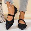 Women's Net Ballet Flats Fashion Sweet Pointed Head Mary Jane Shoes for Women