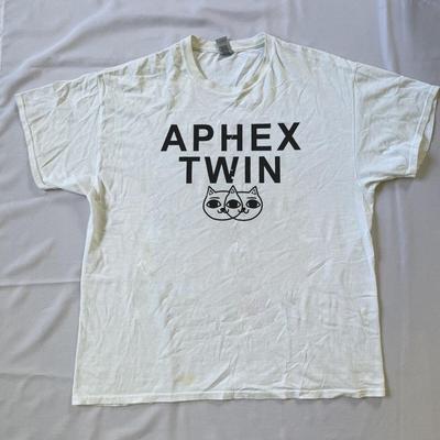 Retro Vintage koszulka Aphex Twin odwiedził Japonię 2-stronna S5XL Unisex T-Shirt