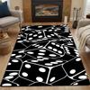 Dice Pattern in Black and White Patterned carpet, non slip mat suitable for living room and bedroom sofas