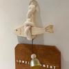 Fish Car Ornament Pollack Wall Art Hangable Wooden Door Pendant With Bell Hangable For Wall Door Wall Art Door Decoration