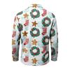Men's Golf Shirt Long Sleeve Casual Christmas Print Quick-Dry Mesh Top