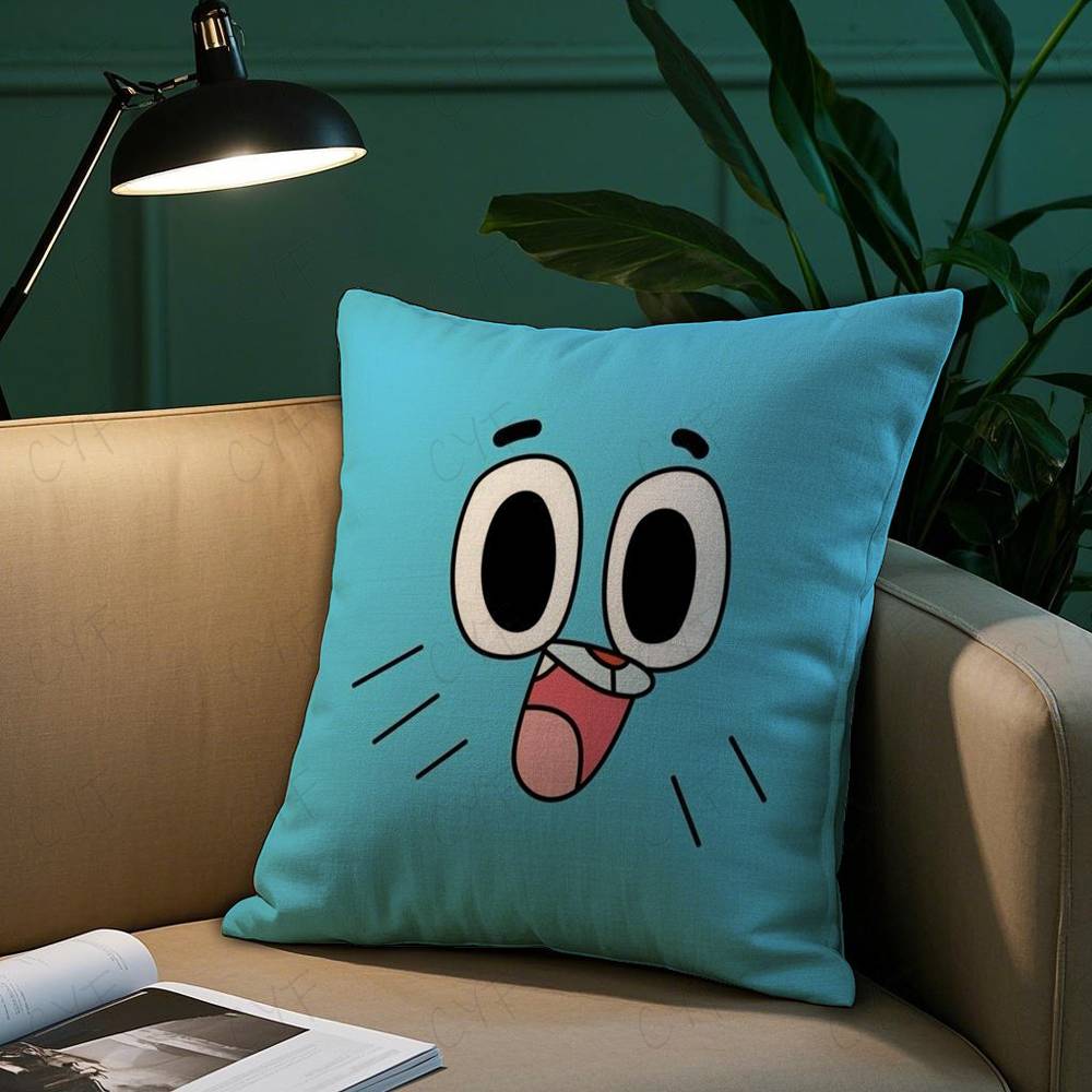 Animation Amazing World Gumball Pillow Case Safe Custom Photo Pillow, Anti-fade Brushed Fleece Cushion, Maternal & Infant Safe.