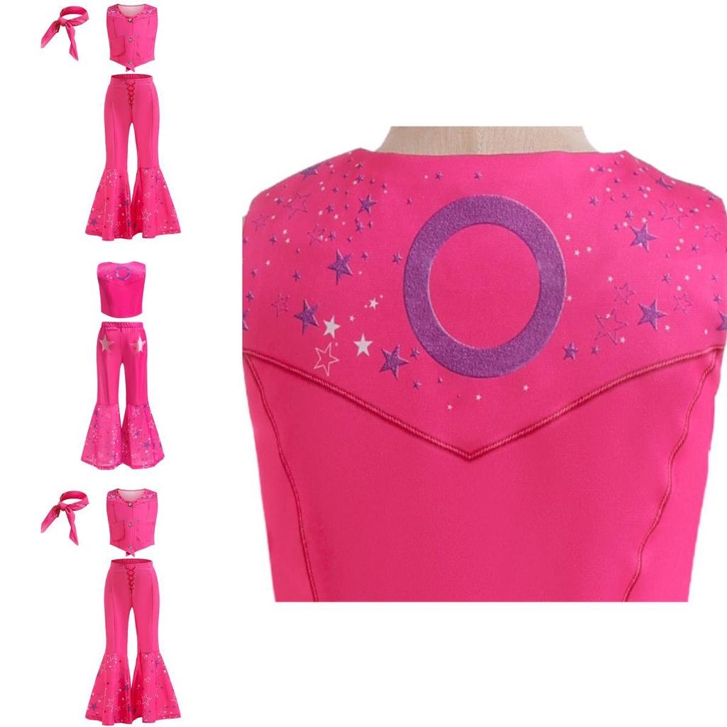 Nuovo Set Costume Cosplay Barbie Per Bambine Stile Principessa Carino Stampato E Multicolore